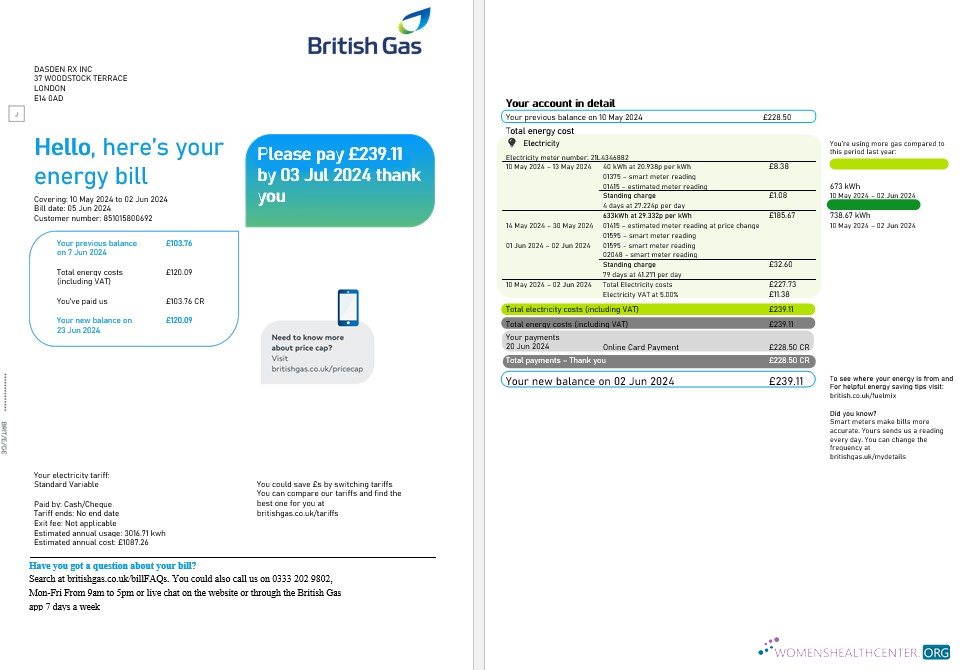 Angola LNG proof of address utility bill template in Word and PDF format Angola LNG proof of address utility bill template in Word and PDF format